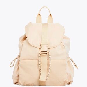 Brand New Beis Beige Spirt Backpack with Drawstring Closure beige